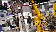 Fanuc robot with a spot welder