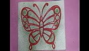 Make a Butterfly Stencil/Spray Painting With Water color and Oil Pastel color