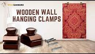 Wooden wall hanging clamps for rugs quilts and Tapestry