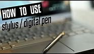 How to Use Stylus in Touchscreen Laptop | How to Use Digital Pen | Lenovo C340 Convertible Laptop