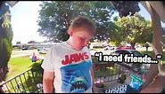 Bullied Kid Asks Neighbor For Friends