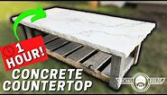 How to make a Concrete Counter Top in 1 hour!