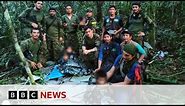 Colombia plane crash: Four children found alive in Amazon after 40 days - BBC News