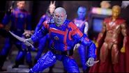Hasbro Marvel Legends Guardians of the Galaxy Vol. 3 Drax Action Figure Review | Cosmo BAF Wave