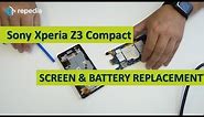 Sony Xperia Z3 Compact - Screen & Battery Replacement | Disassembly | Teardown Guide