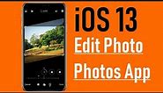 How to Edit Photo in iOS 15 Photos App on iPhone, iPad, iPod, Crop, Rotate, Vibrance, Vignette
