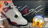 Red Jordan Retro 4s “Red Cement’s” Unboxing & Review 🎯