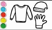 Sweater 3 more Drawing, Painting and Coloring For Kids & Toddlers | How to Draw hand glouse For Kids