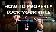 How to use a cable gun lock on a rifle