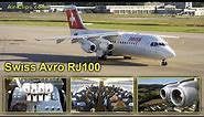 Swiss Avro RJ100 Business Class - AMAZING views, incl. Cockpit! [AirClips full flight series]