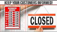 One Effective Way To Attract Local Customers | Business Hours Sign and Open / Closed Sign
