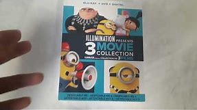 ILLUMINATION 3 DESPICABLE ME MOVIE COLLECTION UNIVERSAL STUDIOS BLU RAY BOX SET UNBOXING REVIEW!!!