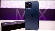 Pacific Blue iPhone 12 Pro MAX Unboxing & Size Comparison!