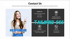 Customizable Contact Us Template using Tailwind CSS || How To Create Contact Us Using Tailwind CSS