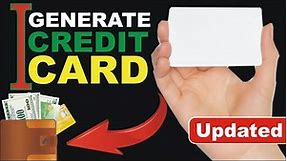 CREDIT CARD GENERATOR WITH MONEY (Visa Gift Card) Credit Card Generator For FREE TRIAL