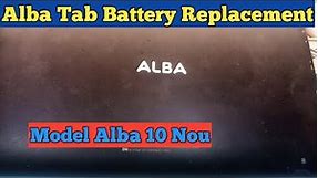 ALBA Tab Model Alba10Nou Battery Replacement