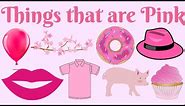 Learn colour Pink| Things that are Pink in colour|Pink colour things for kindergarten| Kids Learning