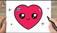 How to Draw a Cute Heart Easy for Kids and Toddlers