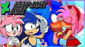 Sonic and Amy VS DeviantArt