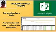 How to use a Timeline in Microsoft Project. [Timeline]