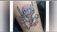 Baby Deadpool#3dart #colourful beginners#tattoo #tattooart