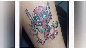 Baby Deadpool#3dart #colourful beginners#tattoo #tattooart