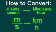 Converting m/s to km/h [EASY]