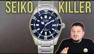 Hands On CITIZEN Promaster Automatic Dive in Super Titanium 200m Dive Watch Seiko Killer? NB6021-68L