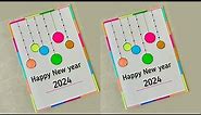 🥰Easy White paper NEW YEAR 2024 Card🥰 No Glue | No scissors | Best Happy New year Greeting Card