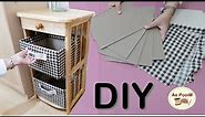How to make a storage box from fabric and cardboard