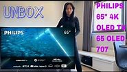 PHILIPS 65" 4K TV OLED 707 / 2022 - Unbox