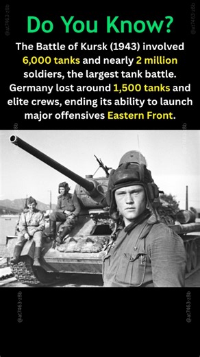 Battle of Kursk ⚔️ | WW2 Eastern Front | Largest Tank Battle #shorts #facts