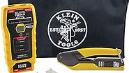 Klein Tools VDV026-813 RJ45 Ethernet Cable Tester and Crimper Kit, Pass-Thru Technology, Includes Connectors for Cat5e / CAT6 Data Applications, Pack of 50