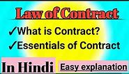 Meaning of Contract || Essentials of Valid Contract || Simplify Law ||