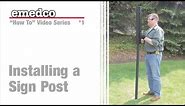 How to Install a U-Channel Sign Post | Emedco Video