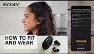 Sony | How to fit and wear – WF-1000XM5 Earbuds