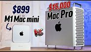 16GB M1 Mac Mini vs 192GB Mac Pro - Yes, it's FASTER..