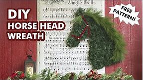 DIY Horse Head Wreath for Christmas