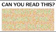 If You Can't Read This You're Colourblind