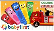 Toddler Learning Video | COLOR CREW | Songs, Magic & Much more | 3 Hours Compilation | BabyFirst TV