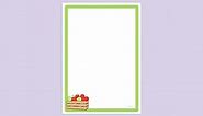 Simple Blank Apple Picking Page Border
