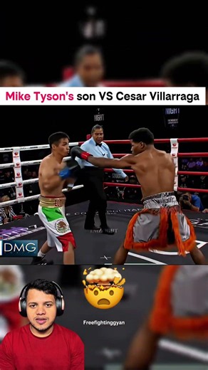 Mike Tyson's son VS Cesar Villarraga #boxing #miketyson #fight #boxingedits #highlights #viral
