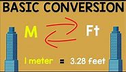 Converting Meter to Feet and Feet to Meter | Animation