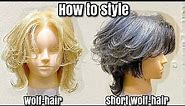How to style hair with a wolf-hair design/hair styling video