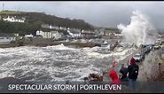 Porthleven Storm, Massive Waves, Spectacular Stormy Seas, Porthleven, Cornwall, UK