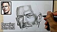 How to draw a portrait of John Cena - Step by step - tutorial drawing