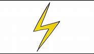 VERY EASY - How To Draw a Lightning Bolt