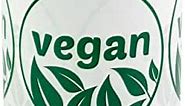 Vegan Stickers - 2" Round Circle Dot Vegan Sticker Green Leaves Vegetarian Stickers for Farmer's Market Grocery Stores Restaurants Food Trucks Delis Food Packaging and More [300 Labels per Roll]