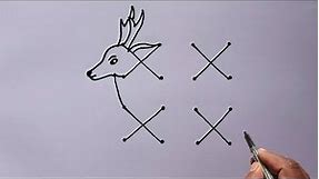 How To Draw Deer sketch | Deer Drawing Step By Step | Deer Drawing Tutorial