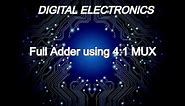 Full Adder using a 4:1 multiplexer | Explanation and simulation | Proteus 8.9